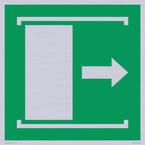 E033 safe condition door slides right to open